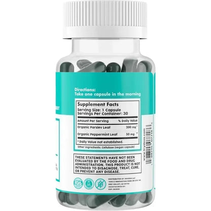 Chlorophyll Capsules Natural Plant-based Supplement Contain Herbal Ingredients for Digestion Support & Gut Health Skin Health